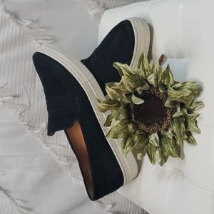 Women's Seychelles Black Suede Loafer Platform Heal Size 9